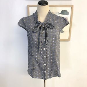 ModCloth Short Sleeve Polkadot Button Down